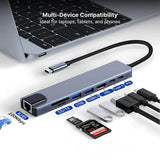 Branchement USB c 8 en 1